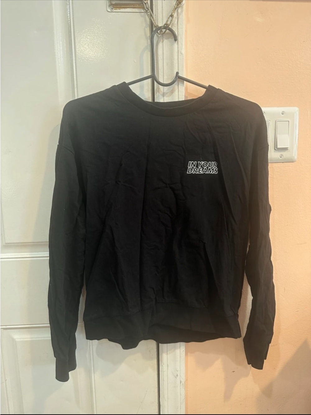 H&M Black Graphic Crewneck Tee